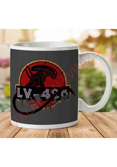 1-735 Acheron Lv 426 Xenomorph Alien Jurassic Park İki Tarafı Baskılı Kupa Bardak.jpg