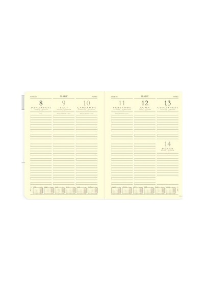 2027 422-sek 20x28 Spiralli Haftalık Ajanda Lacivert