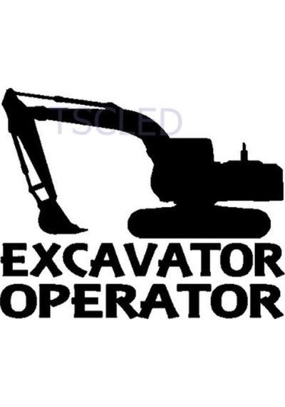 Ekskavatör Operatör Vinil Sticker Yapıştırma