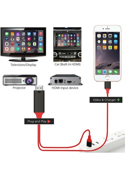 iOS Hdmi Apple Uyumlu iPhone Lightning To Çevirici Dönüştürücü Adaptör