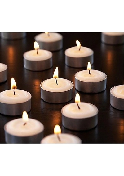 Tealight Mum Beyaz 50 Adet Beyaz