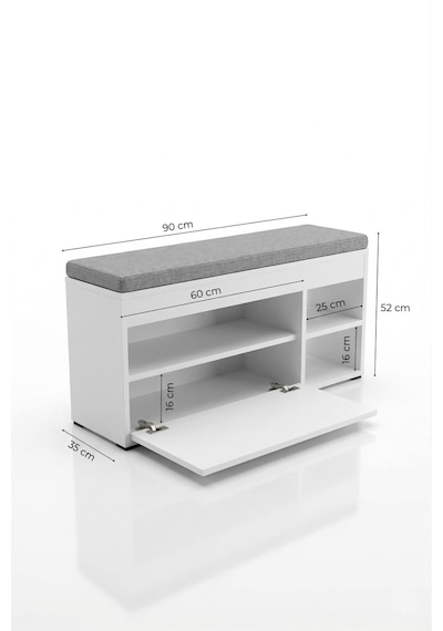 Reyo Falez Ayakkabılık Minderli Bench Dolap Çok Amaçlı Raflı Puflu Oturaklı Ayakkabı Dolabı - 191 Beyaz Reyo Falez Ayakkabılık Minderli Bench Dolap Çok Amaçlı Raflı Puflu Oturaklı Ayakkabı Dolabı - 191 Beyaz