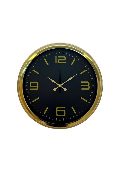 Gold Modern Rakamlı 40 Cm Metal Duvar Saati Çok Renkli