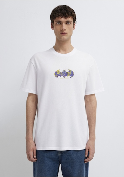 Mavi - Batman Baskılı Beyaz Tişört 0613204-620