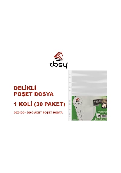 Dosy Pp Poşet Dosya A4 1 Koli 30 Pkaet 1