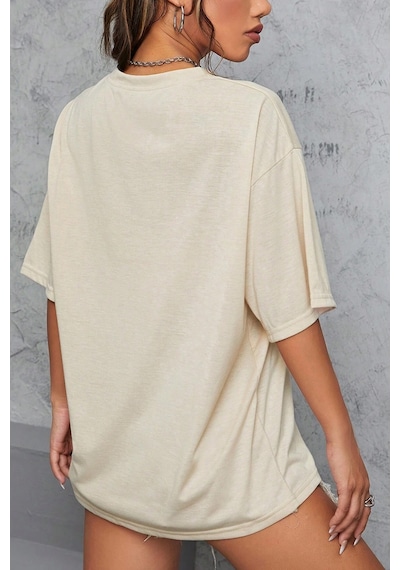 Unisex His Mercies Baskılı Oversize Tshirt