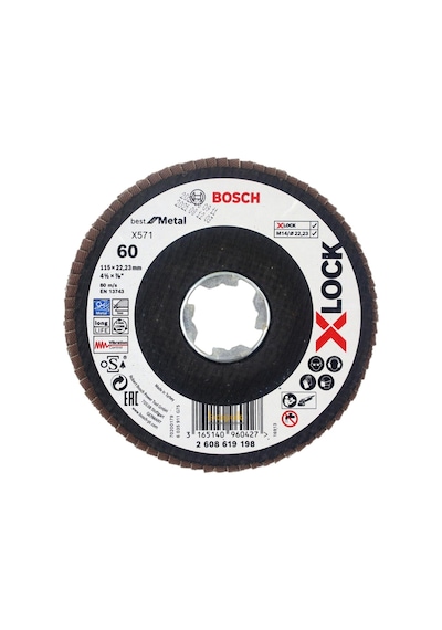 Bosch X-lock 115 Mm 60 Kum Best Serisi Metal Flap Disk 2608619198