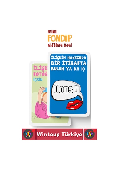 Eğlenceli Yılbaşı Parti Sevgili Grup Arkadaş Ortamı İçki Kart Oyun Fondip Mini-çiftlere Özel 55 Kart