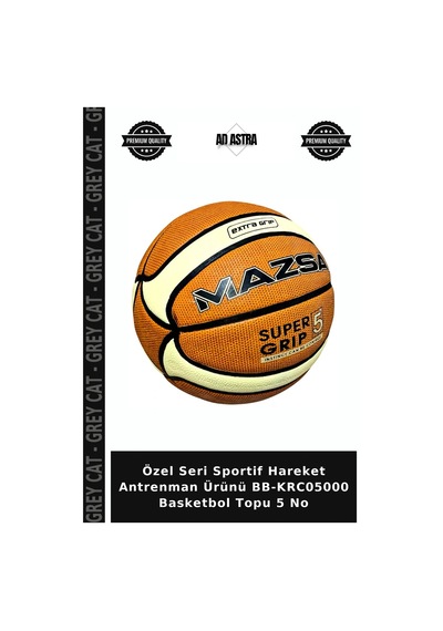 Özel Seri Sportif Hareket Antrenman Ürünü Bb-krc05000 Basketbol Topu 5 No