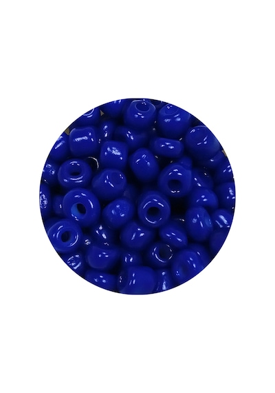 Dökme Cam Kum Boncuk Büyük Boy 6/0 4 Mm - 20 Gram - Koyu Mavi - Bnc103