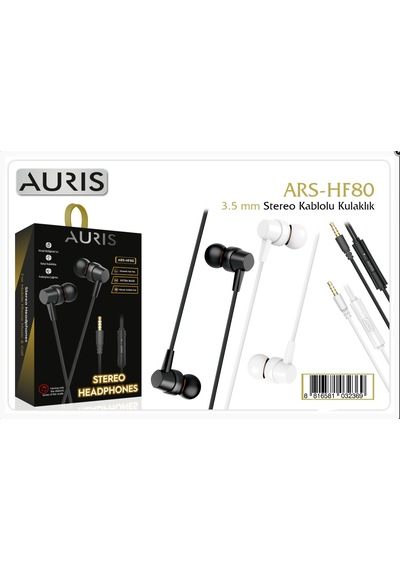 Auris Hf80 Kablolu Kulaklık 3.5mm Jack Ars-hf80