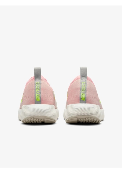 Nike React Run Flyknit Walk Runnig Shoes Yürüyüş Koşu Ayakkabısı Pembe Pudra Pembe Yeşil