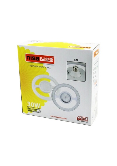 Nisaluce Eamp-059/kb Mika Kristal Plastik Cam Simit Model Led Ampul 30w E27 Beyaz 6500k 2
