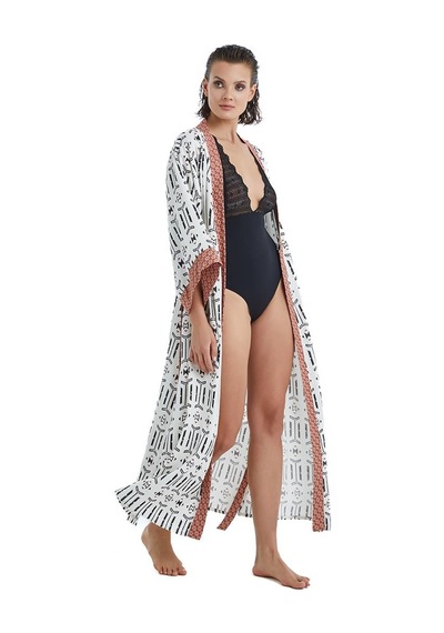 Blackspade Kadın Etnik Baskılı Viskoz Sabahlık C2t8n3o15 001