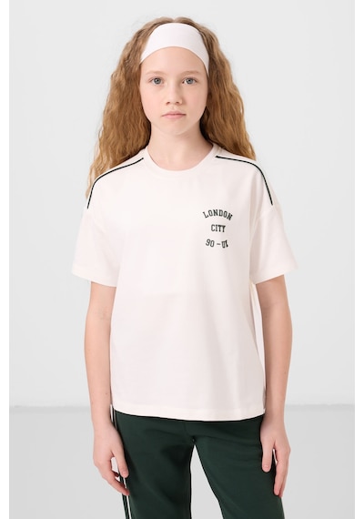 Tommylife Ekru-çam Yeşil O Yaka Baskılı Lastik Paçalı Standart Fit Kız Çocuk Eşofman Takım - 75186 Ekru/çam Yeşil Ekru - Çam Yeşil