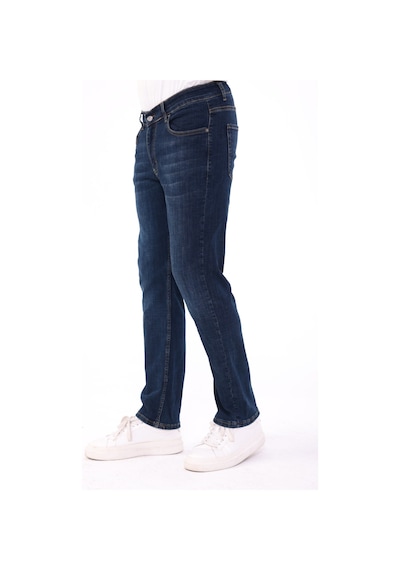 Blayn Jeans Erkek Mavi Diz İzi Yapmayan Pamuklu Esnek Denim Jean Kot Pantolon Regular Kalıp Lacivert