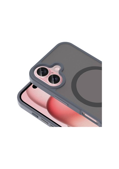 İphone 16 Plus Kılıf Magsafe Destekli Kamera Yükseltili Silikon Mat Parmak İzi Tutmayan Hesaplı Dünya Derin Mor