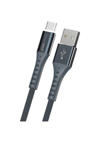 Polosmart Psm26 Type-C Led Aydınlatmalı Şarj Ve Data Kablo Siyah