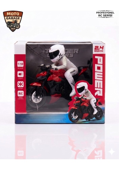 Th-speed X Uzaktan Kumandalı Rc Motosiklet Model - Kırmızı - 1/10 Ölçek - Yarışçı Figürlü