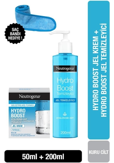 Neutrogena Hydro Boost Water Gel Temizleyici + Nemlendirici Kuru Ciltler İçin