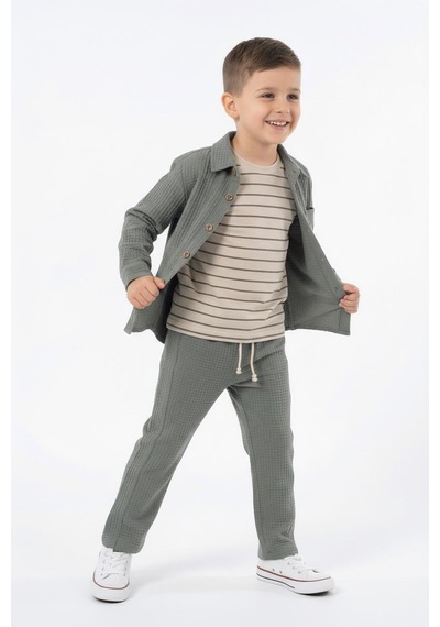 Mevsimlik Casual 3lü Takım Taş