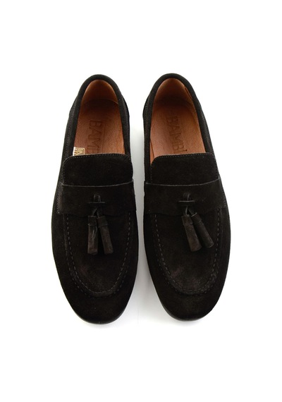 Siyah Hakiki Deri Erkek Loafer Ayakkabı E01594456502 Siyah