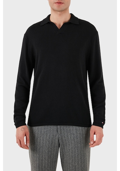 Tommy Hilfiger Erkek Polo Yaka Sweat Mw0mw40444 Bds Siyah Siyah