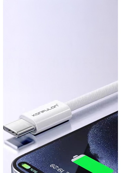 Konfulon Dc82 1m 60w Type-c To Type-c Pd Hızlı Şarj Kablo - Beyaz