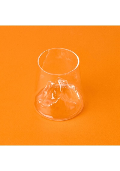 Cheff Star İçi Buz Dağı Kabartmalı Bardak - Şeffaf - 400 Ml Renkli