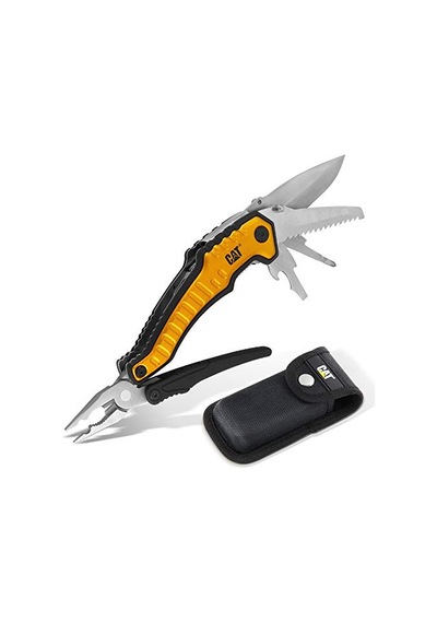 Da980045 9 In 1 Çok Fonksiyonlu Katlanabilir 27cm Paslanmaz Çelik Sarı Kamp Çakısı Bıçağı + Taşıma Kılıfı