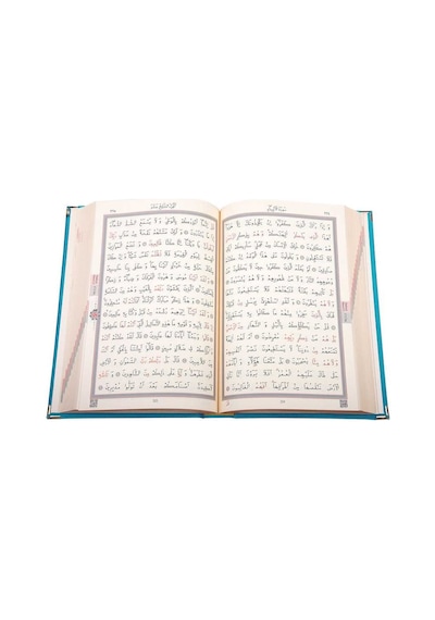 Rahle Boy Kadife Kuran-I Kerim (Turkuaz. Elif-Vavlı. Mühürlü)