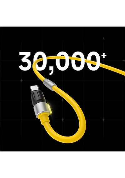Sharge Phantom USB-C to USB-C 240W Hızlı Şarj Kablosu - Sarı