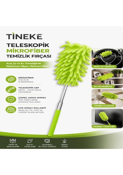 Tineke Teleskobik Mikrofiber Araç Içi Ve Temizlik Fırçası Diğer