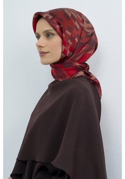 Saf İpek Sura Eşarp-2026 İlkbahar-yaz- 950700d Bordo