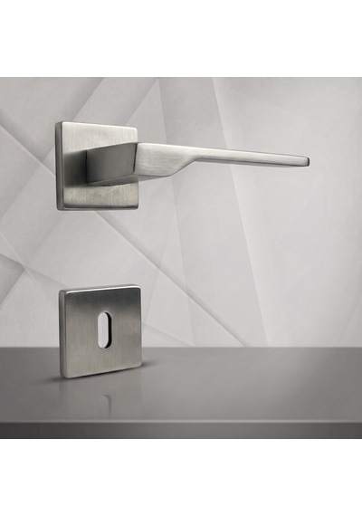 Stilo Inox Kare Rozetli Kapı Kolu Lüks Oda Kapı Kolu