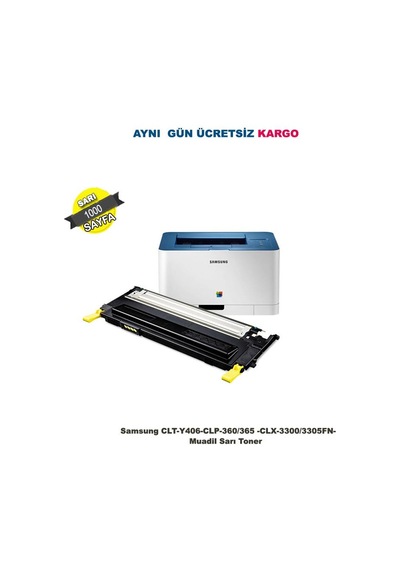 Samsung Clt-Y406 - C410W/C460Fw/C460W Uyumlu Toner Sarı