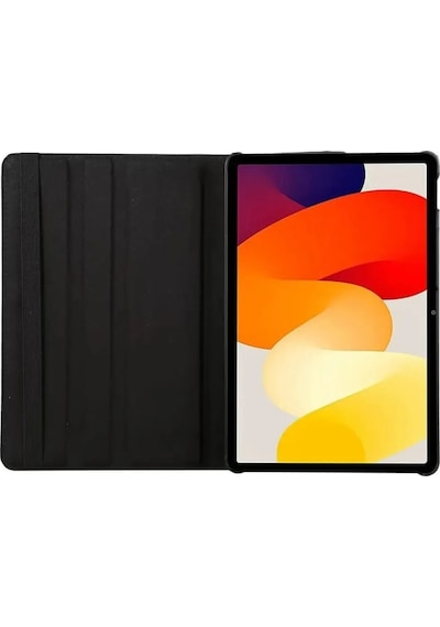 Lenovo Tab M11 / K11 11 Inç Kılıf Koruyucu 360 Dönebilen Standlı Pu Deri Tablet Ön Arka Kapak Siyah