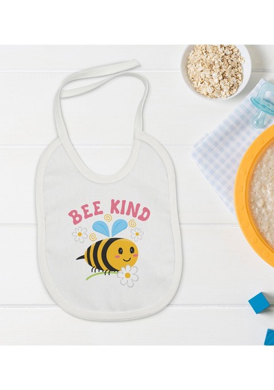 BK Kids Bee Kind Tasarımlı Bebek Mama Önlüğü - Model 1