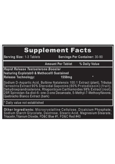 Hitech Bulasterone Daa Aspartic Acid + Tribulus Testo Booster 90 Tablet