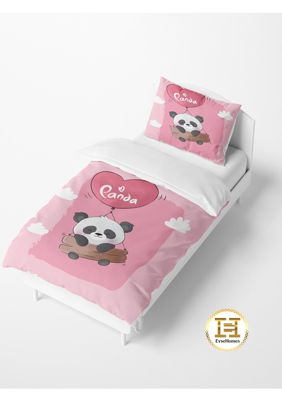 Uçan Panda Nevresim Takımı Pembe