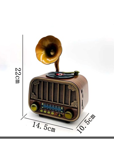 Dexxony Dcx-13 Kahverengi Nostaljik Radyo & Zarif Nostaljik Ahşap Görünümlü Radyo Bluetooth Hoparlör