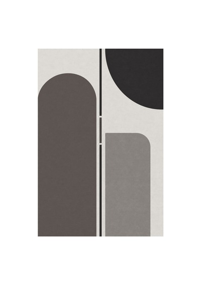 Kartela Halı Eksen Kemerli Modern Halı Antrasit Kaymaz Taban Makinede Yıkanabilir 180x270 Cm