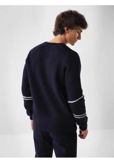 Xint Lacivert Yumuşak Dokulu Regular Fit Kazak 801813