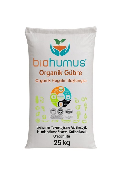 Biohumus Organik Gübre Bitki Besin Gübresi 25 Kg Tekli 0,250