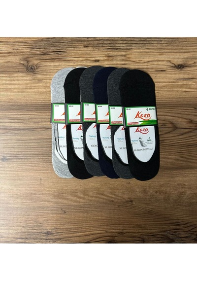 Koza Erkek Bambu Babet 6'lı Çorap Çok Renkli