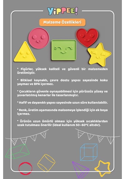 Renkleri Öğreniyorum Şekiller Renk Eşleştirme Oyunu 42 Parça