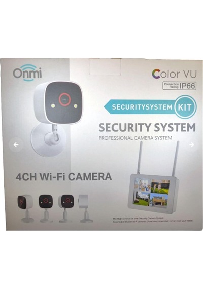 Apronx Bsm400 4 Kanal Nvr + 3mp 4 Kamera Full Color Mik. + 10" Lcd Wifi Set