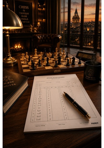Satranç Notasyon Kağıdı - A5 Ebat - 50 Yaprak - Chess Notation Sheet - Chess Score Diğer
