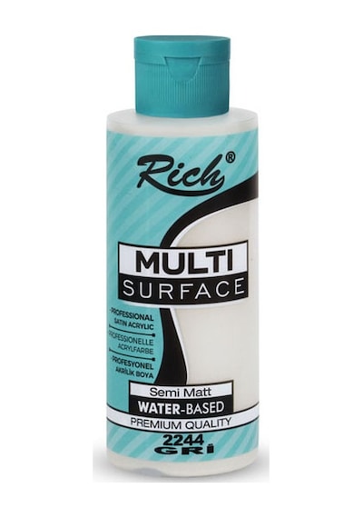 Rich Multi Surface Her Yüzey için Akrilik Boya 120 Cc. - 2244 Gri N11.5227