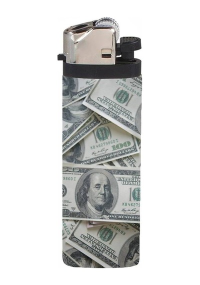 Çakmak Dolar Baskılı Full Kaplamalı Gazlı Çakmak